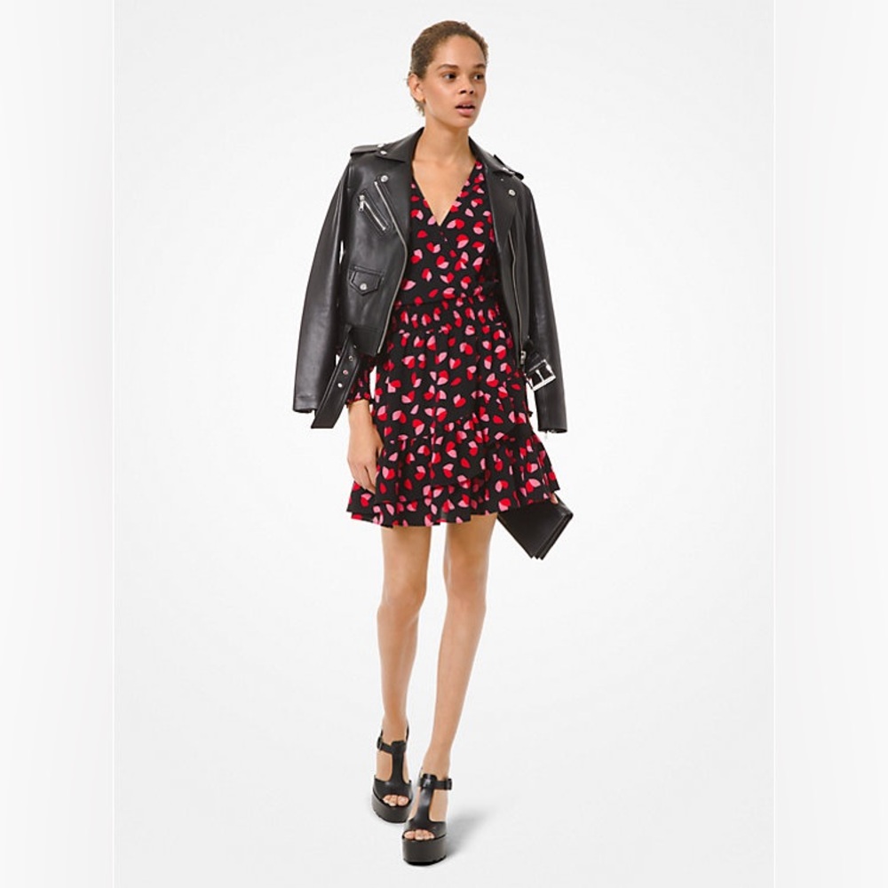 Michael Kors Petal Crepe Ruffle Dress